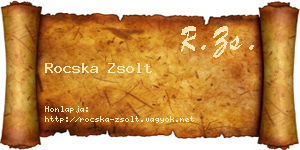 Rocska Zsolt névjegykártya